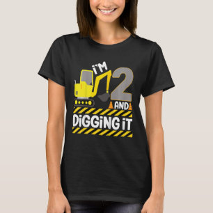 Kinder 2 Jahre alt Junge 2. Geburtstag Baustelle G T-Shirt