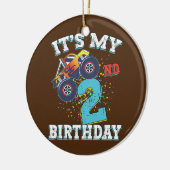 Kinder 2 Jahre alt Junge Mädchen Es ist mein 2. Ge Keramik Ornament (Links)