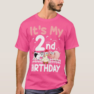 Kinder 2 Jahre alt, Mädchen und Tiere, die meine z T-Shirt