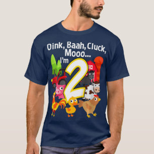 Kinder 2 Jahre alter Bauernhof Geburtstagspartei T T-Shirt