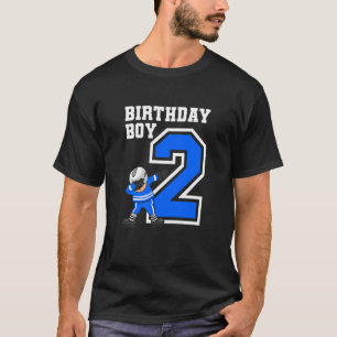 Kinder 2 Jahre alter Eishockey Spieler 2. Geburtst T-Shirt