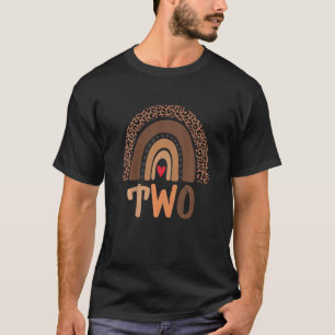 Kinder 2 Jahre alter Regenbogen 2. Geburtstag Deko T-Shirt