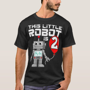 Kinder 2 Jahre alter Roboter Geburtstag Roboter Wi T-Shirt
