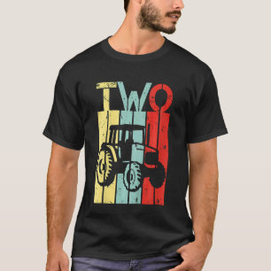 Kinder 2 Jahre alter Traktor Zweites Geburtstag 2. T-Shirt