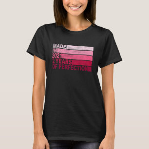 Kinder 2 Jahre Geboren im Jahr 2021 Mädchen 2. Geb T-Shirt