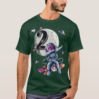 Kinder 2 Jahre Junge Astronautin gibt Spaziergang T-Shirt