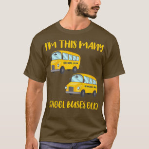 Kinder 2 Jahre Junge Schulbus Kinder 2. Geburtstag T-Shirt