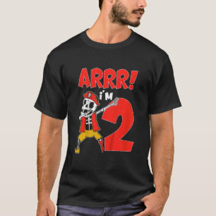 Kinder 2 Jahre Junge Skeleton Pirate 2. Geburtstag T-Shirt