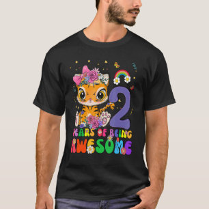 Kinder 2 Jahre Jungen Mädchen Niedlich Tiger 2. B T-Shirt