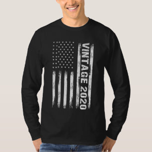 Kinder 2 Jahre Vintag 2020 US-Flagge 2. Geburtstag T-Shirt