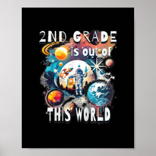 Kinder 2. Klasse ist außergewöhnliches Schuljahr Poster