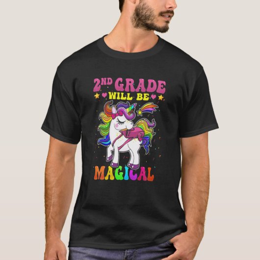 Kinder 2. Klasse wird MAGIC EINIGORN Niedlich T-Shirt (Vorderseite)