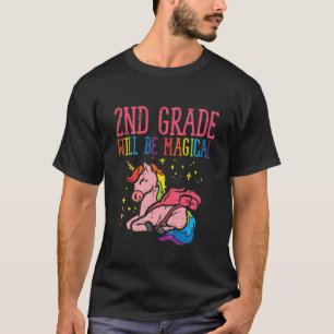 Kinder 2. Klasse Zweiter magischer Einhorn erster  T-Shirt