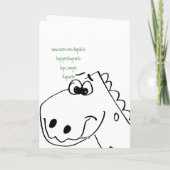 Kinder 3. Geburtstag 3D Dinosaurier-Karte Karte (Rückseite)