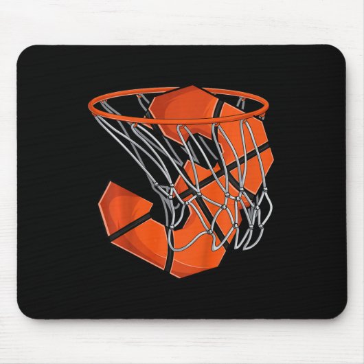 Kinder 3 Geburtstag Basketball Kinder Mousepad (Vorne)