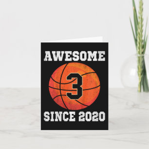 Kinder 3 Geburtstag Basketball Lover 3 Jahre alter Karte