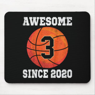 Kinder 3 Geburtstag Basketball Lover 3 Jahre alter Mousepad