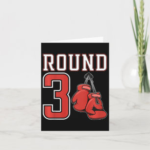 Kinder 3. Geburtstag Boxboxing Boxer 3 Jahre alter Karte