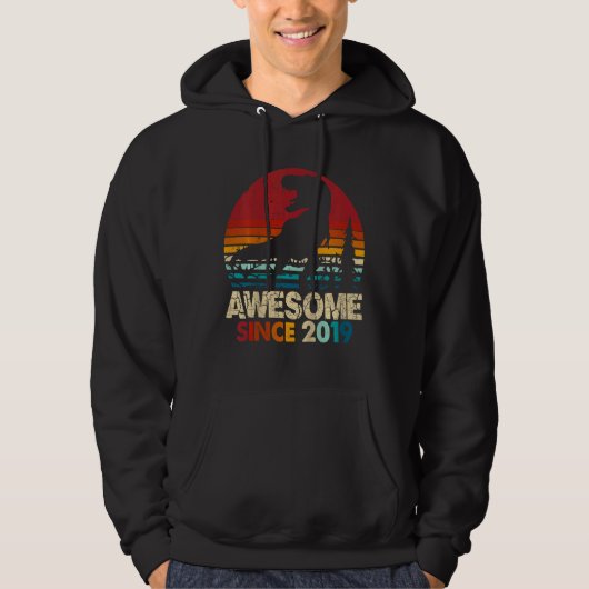 Kinder 3. Geburtstag Dinosaurier Rex Phantastisch Hoodie (Vorderseite)