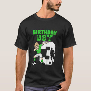 Kinder 3 Geburtstag Fußball 3 Jahre alter Fußball- T-Shirt