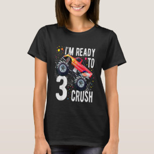 Kinder 3. Geburtstag Junge 3 Jahre alter Monster T T-Shirt