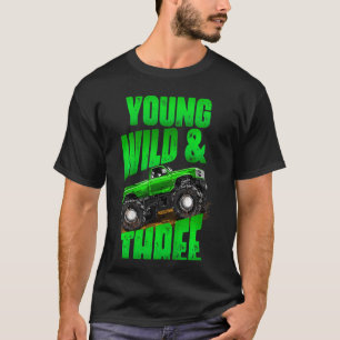 Kinder 3 Geburtstag Junge Monster Truck Regel Jam T-Shirt