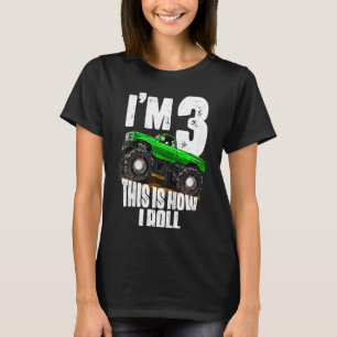 Kinder 3. Geburtstag Junge Monster Truck Regel Jam T-Shirt