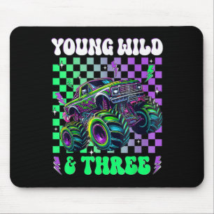 Kinder 3. Geburtstag Junge Monster Truck Young Wil Mousepad