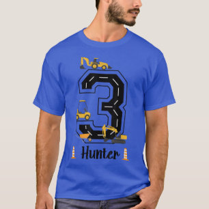 Kinder 3. Geburtstag Kran Bagger LKW 3 Jahre alt T-Shirt