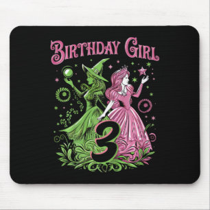 Kinder 3. Geburtstag Rosa und Grün 3 Jahre alt Mousepad