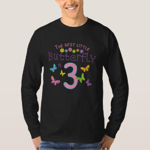 Kinder 3. Geburtstagsparty Cake Little Butterfl T-Shirt