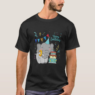 Kinder 3. Happy Geburtstagskleidung Elefant für Ba T-Shirt