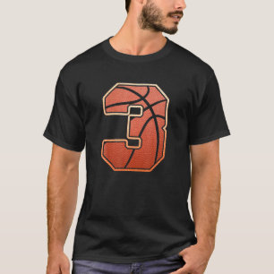 Kinder 3 Jahre alt 3 Jahre Basketball Geburtstag P T-Shirt