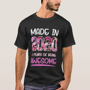 Kinder 3 Jahre alt Blumengeburt Geboren in 2020 Mä T-Shirt