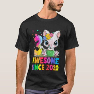 Kinder 3 Jahre alt Kleine Katze 3. Geburtstag Jung T-Shirt