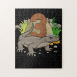 Kinder 3 Jahre alt Komodo Dragon Reptile 3. Geburt Puzzle<br><div class="desc">Kinder 3 Jahre alter Komododrache Reptil 3. Geburtstag Party</div>