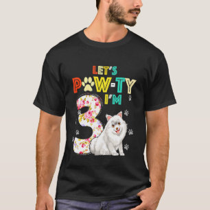 Kinder 3 Jahre alt Samoyed Hund 3. Geburtstag Pawt T-Shirt