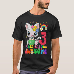 Kinder 3 Jahre Alte Geschenke 3. Geburtstag Mädche T-Shirt