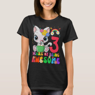 Kinder 3 Jahre Alte Geschenke 3. Geburtstag Mädche T-Shirt