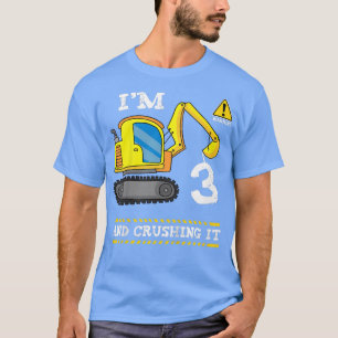 Kinder 3 Jahre alter Ausgrabungsgraf 3. Geburtstag T-Shirt