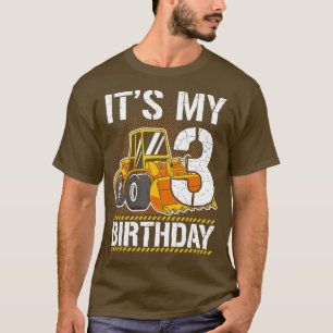 Kinder 3 Jahre alter Bauwagen 3. Geburtstag T-Shirt