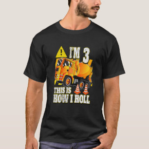 Kinder 3 Jahre alter Betonmischwagen T-Shirt