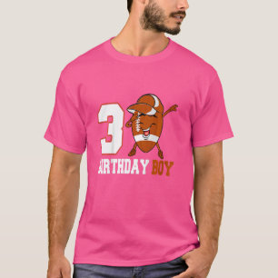 Kinder 3 Jahre alter Dabbing Fußball 3. Geburtstag T-Shirt