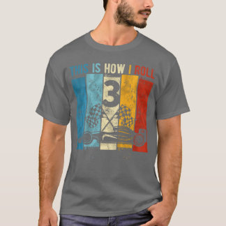Kinder 3 Jahre alter Geburtstag Junge Rennen 3. Ge T-Shirt