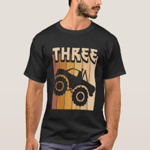 Kinder 3 Jahre alter Monster Truck Geburtstag Jung T-Shirt