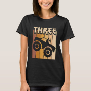 Kinder 3 Jahre alter Monster Truck Geburtstag Jung T-Shirt
