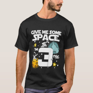 Kinder 3 Jahre alter Weltraum Geburtstagsplaneten  T-Shirt
