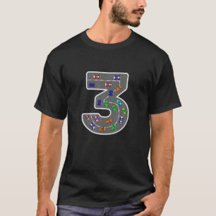 Kinder 3 Jahre Geburtstag Auto Thema 3 Jahre Alt K T-Shirt
