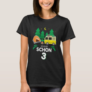 Kinder 3 Jahre Geburtstag Camper Van Zelt Camping T-Shirt