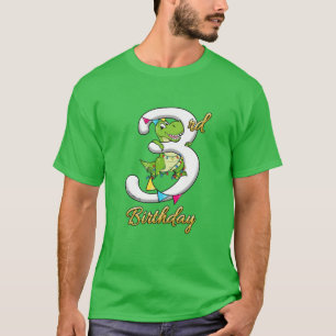 Kinder 3 Jahre Jungen 3 Tage Dinosaurier Dino Th T-Shirt